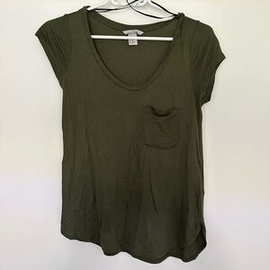 H&M Khaki Green Short Sleeve Tee